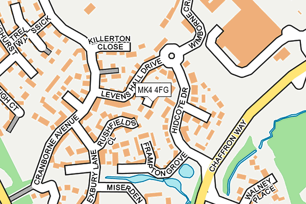 MK4 4FG map - OS OpenMap – Local (Ordnance Survey)
