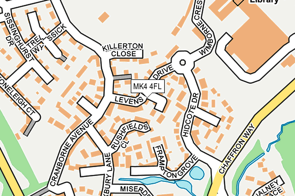 MK4 4FL map - OS OpenMap – Local (Ordnance Survey)