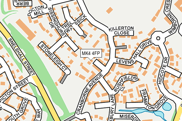 MK4 4FP map - OS OpenMap – Local (Ordnance Survey)