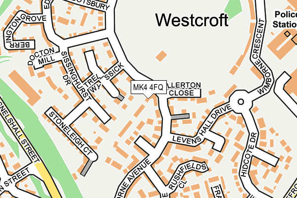 MK4 4FQ map - OS OpenMap – Local (Ordnance Survey)