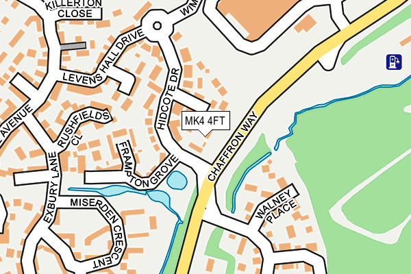 MK4 4FT map - OS OpenMap – Local (Ordnance Survey)