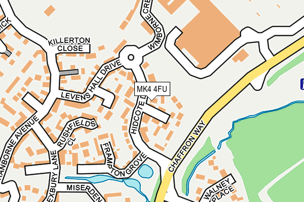 MK4 4FU map - OS OpenMap – Local (Ordnance Survey)