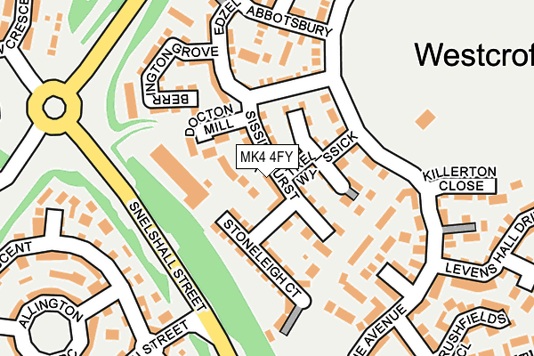 MK4 4FY map - OS OpenMap – Local (Ordnance Survey)