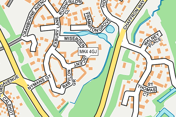 MK4 4GJ map - OS OpenMap – Local (Ordnance Survey)