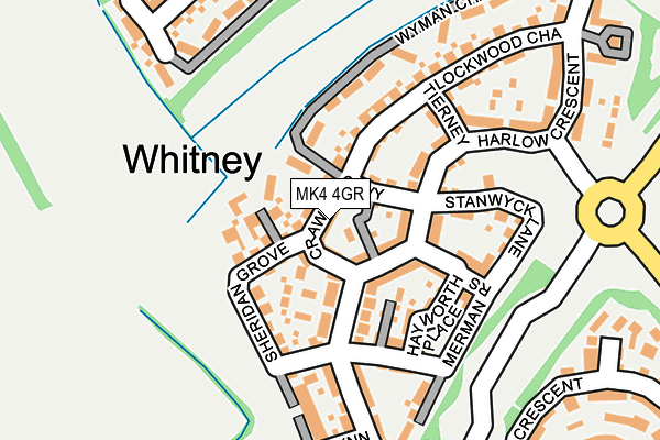 MK4 4GR map - OS OpenMap – Local (Ordnance Survey)