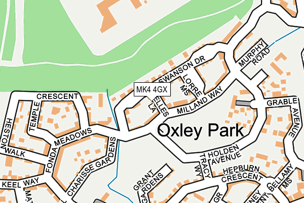 MK4 4GX map - OS OpenMap – Local (Ordnance Survey)