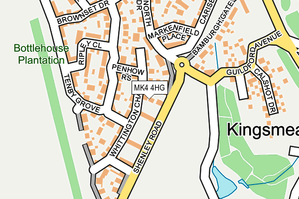 MK4 4HG map - OS OpenMap – Local (Ordnance Survey)