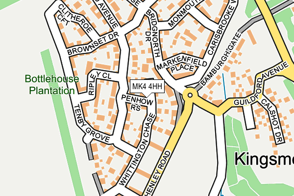 MK4 4HH map - OS OpenMap – Local (Ordnance Survey)