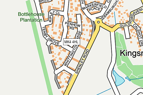 MK4 4HL map - OS OpenMap – Local (Ordnance Survey)