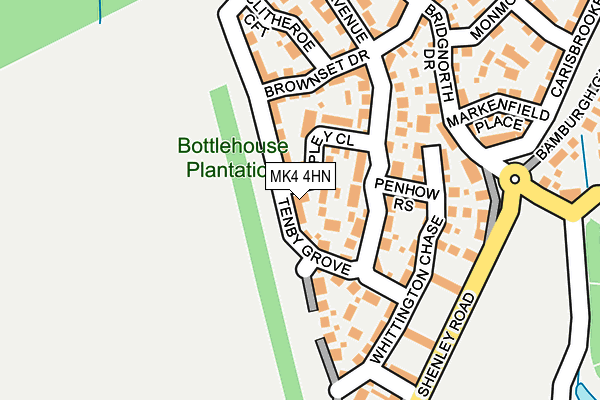 MK4 4HN map - OS OpenMap – Local (Ordnance Survey)