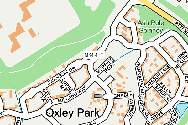 MK4 4HT map - OS OpenMap – Local (Ordnance Survey)