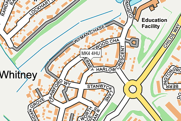 MK4 4HU map - OS OpenMap – Local (Ordnance Survey)