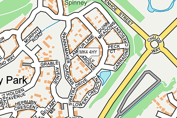 MK4 4HY map - OS OpenMap – Local (Ordnance Survey)