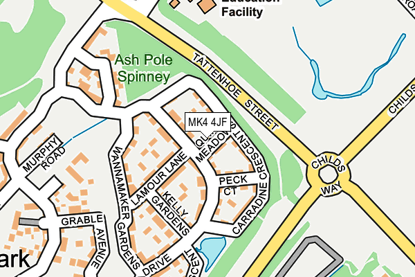 MK4 4JF map - OS OpenMap – Local (Ordnance Survey)