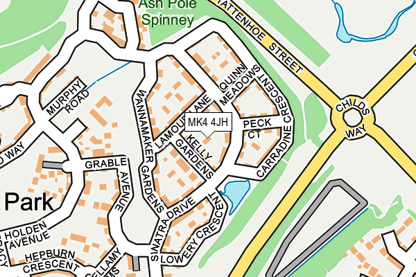 MK4 4JH map - OS OpenMap – Local (Ordnance Survey)