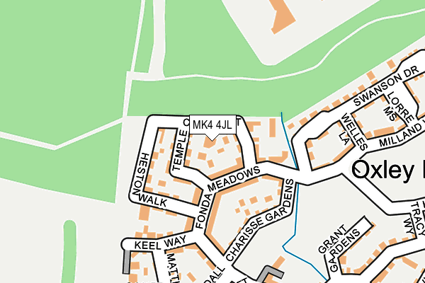 MK4 4JL map - OS OpenMap – Local (Ordnance Survey)