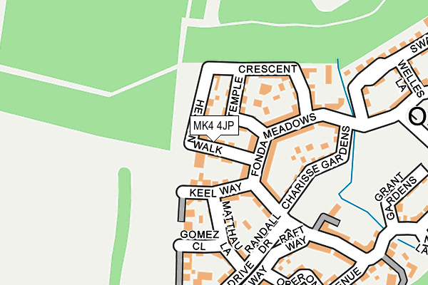 MK4 4JP map - OS OpenMap – Local (Ordnance Survey)