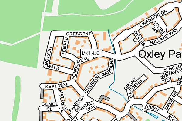 MK4 4JQ map - OS OpenMap – Local (Ordnance Survey)