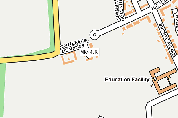 MK4 4JR map - OS OpenMap – Local (Ordnance Survey)