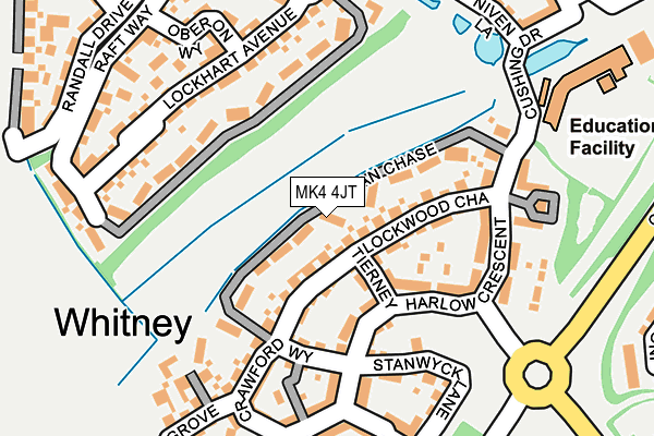 MK4 4JT map - OS OpenMap – Local (Ordnance Survey)