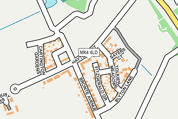 MK4 4LD map - OS OpenMap – Local (Ordnance Survey)