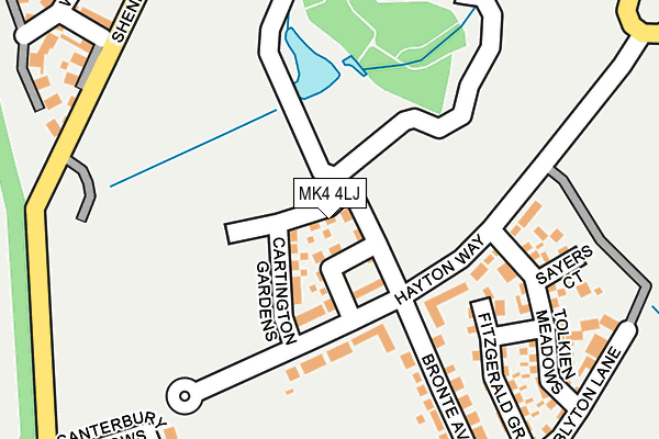 MK4 4LJ map - OS OpenMap – Local (Ordnance Survey)