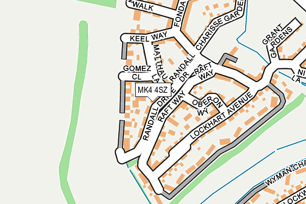 MK4 4SZ map - OS OpenMap – Local (Ordnance Survey)
