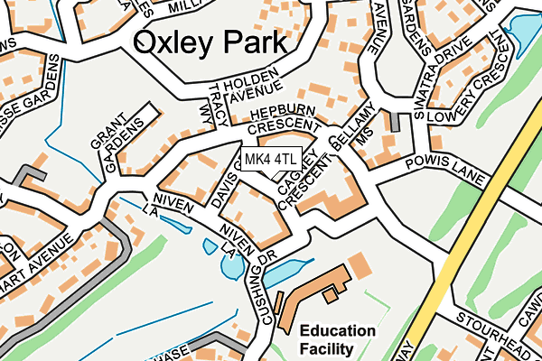 MK4 4TL map - OS OpenMap – Local (Ordnance Survey)