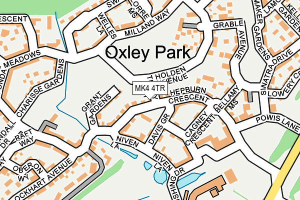 MK4 4TR map - OS OpenMap – Local (Ordnance Survey)