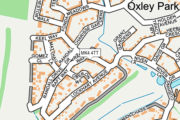 MK4 4TT map - OS OpenMap – Local (Ordnance Survey)