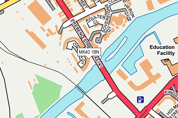 MK40 1BN map - OS OpenMap – Local (Ordnance Survey)