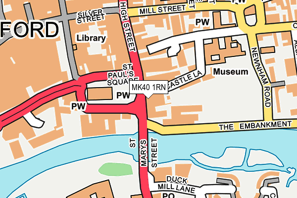 MK40 1RN map - OS OpenMap – Local (Ordnance Survey)