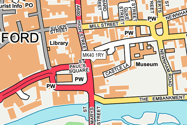 MK40 1RY map - OS OpenMap – Local (Ordnance Survey)