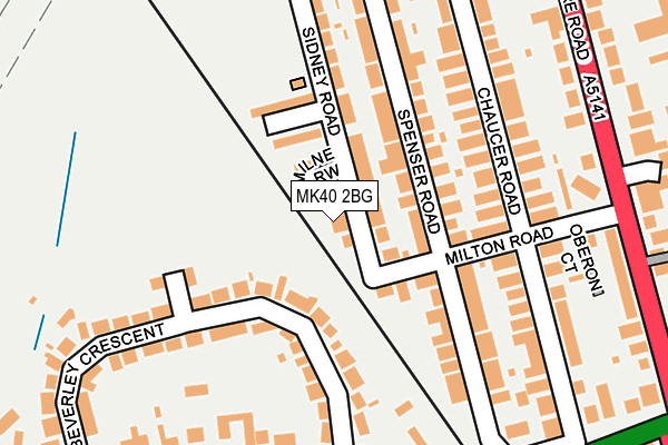 MK40 2BG map - OS OpenMap – Local (Ordnance Survey)