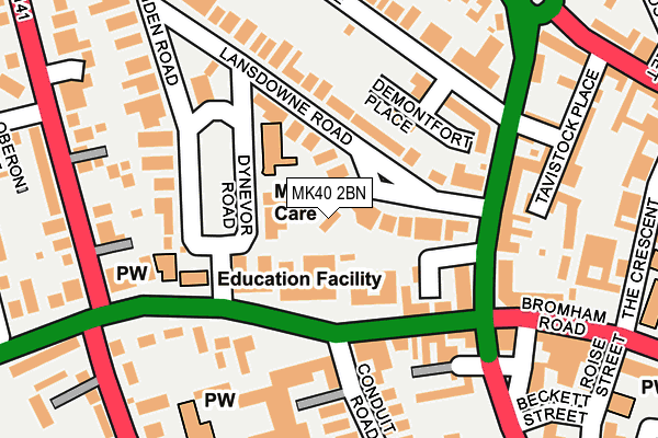 MK40 2BN map - OS OpenMap – Local (Ordnance Survey)