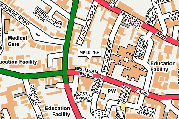 MK40 2BP map - OS OpenMap – Local (Ordnance Survey)