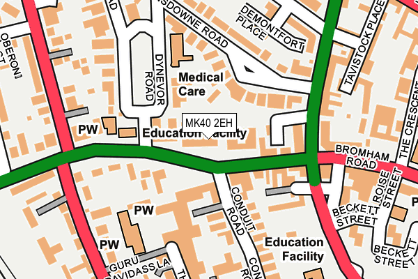 MK40 2EH map - OS OpenMap – Local (Ordnance Survey)