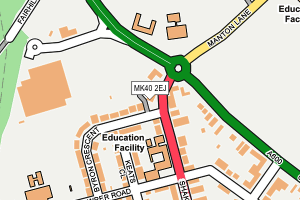 MK40 2EJ map - OS OpenMap – Local (Ordnance Survey)