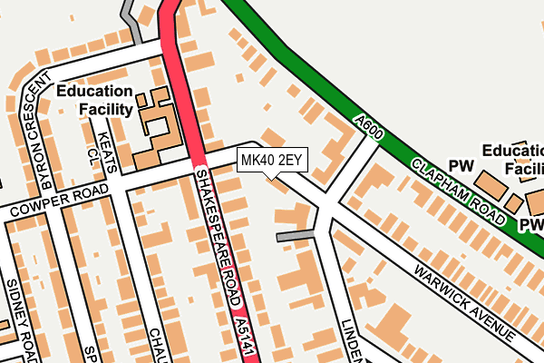 MK40 2EY map - OS OpenMap – Local (Ordnance Survey)