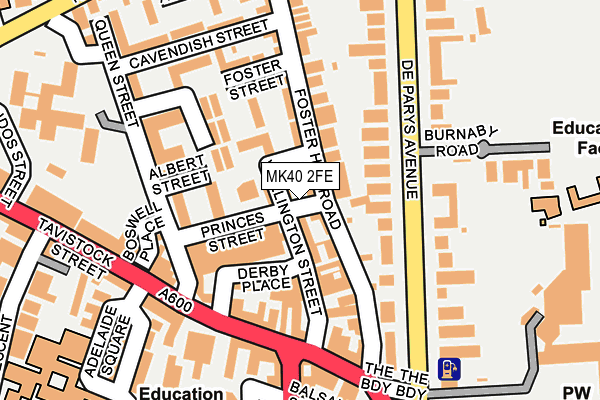 MK40 2FE map - OS OpenMap – Local (Ordnance Survey)
