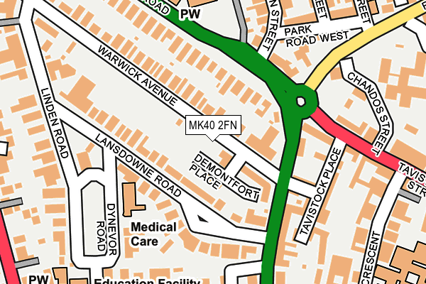 MK40 2FN map - OS OpenMap – Local (Ordnance Survey)