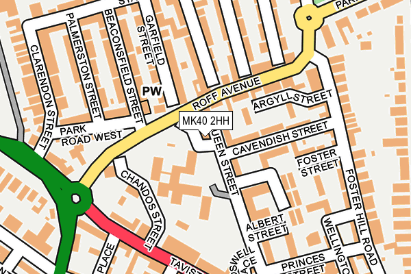 MK40 2HH map - OS OpenMap – Local (Ordnance Survey)