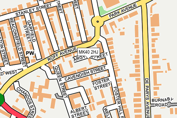 MK40 2HJ map - OS OpenMap – Local (Ordnance Survey)