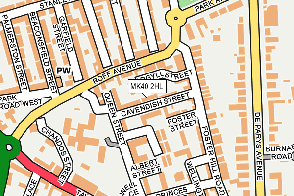 MK40 2HL map - OS OpenMap – Local (Ordnance Survey)