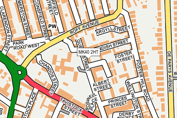 MK40 2HT map - OS OpenMap – Local (Ordnance Survey)