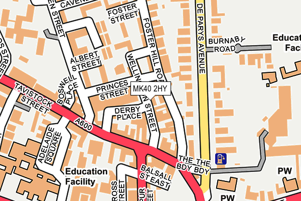 MK40 2HY map - OS OpenMap – Local (Ordnance Survey)