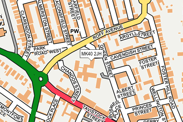 MK40 2JH map - OS OpenMap – Local (Ordnance Survey)