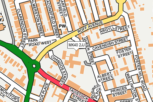 MK40 2JJ map - OS OpenMap – Local (Ordnance Survey)