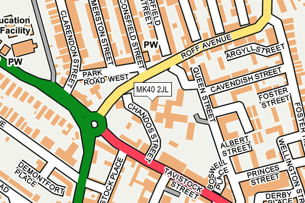 MK40 2JL map - OS OpenMap – Local (Ordnance Survey)