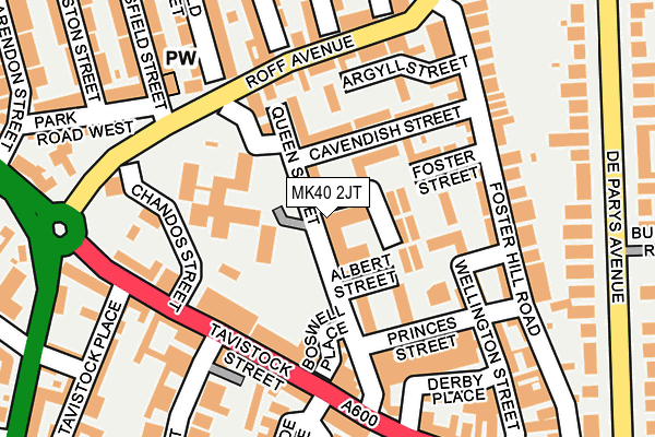 MK40 2JT map - OS OpenMap – Local (Ordnance Survey)